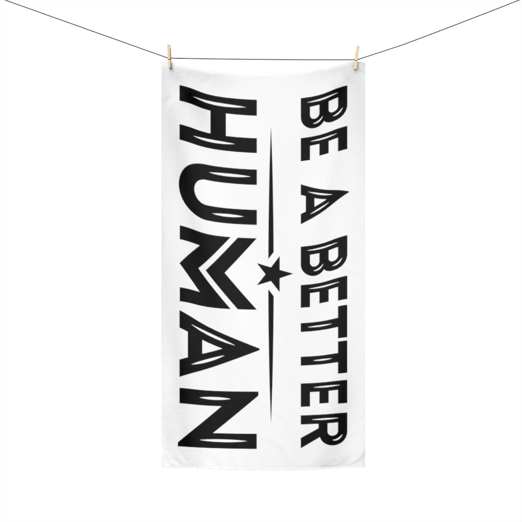 Be A Better Human® - White Standard Beach Towel