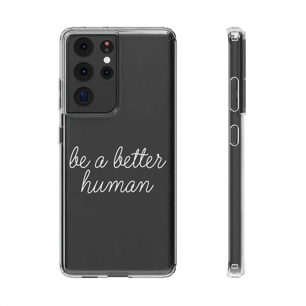 Happy Lady - Be A Better Human® Clear Phone Case