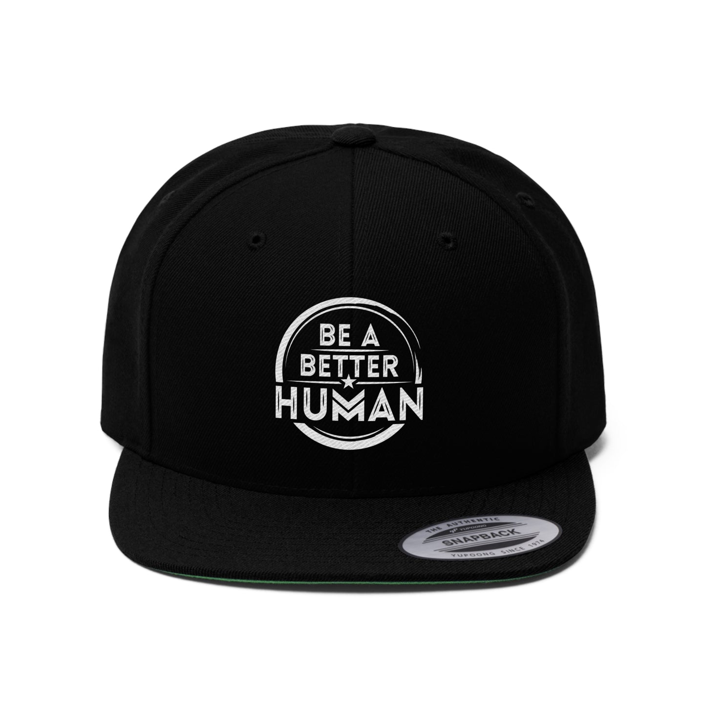 Be a Better Human™ Snap Back Hat - Black and White