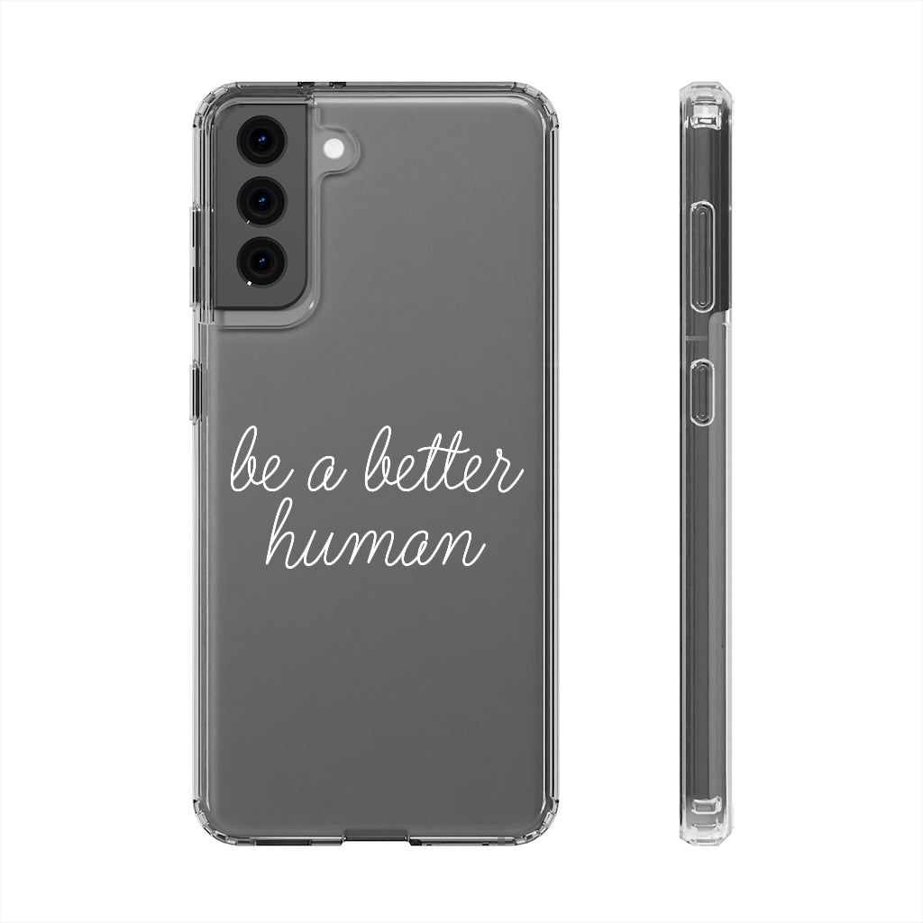 Happy Lady - Be A Better Human® Clear Phone Case